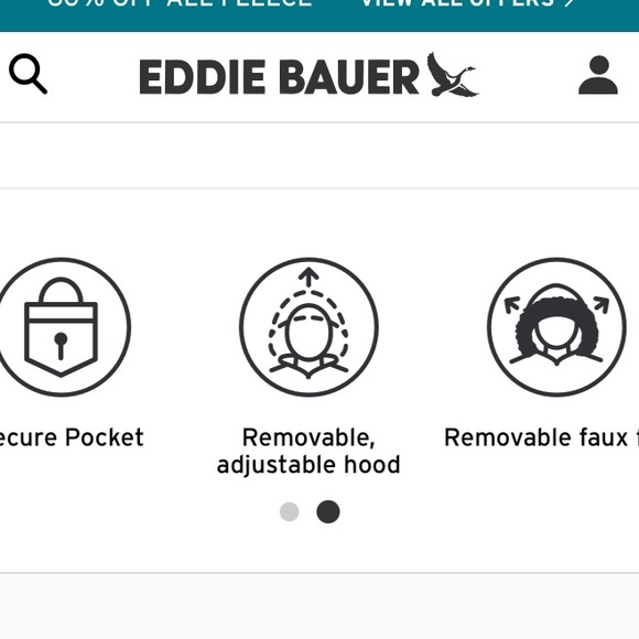 Women’s XL Down Eddie Bauer Sage Long Coat- Faux Fur Removable Hood-Worn Twice - Picture 9 of 12